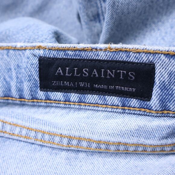 ALLSAINTS NWT Zelma Jean Light Indigo High Rise Ankle Straight Leg Women's 31 - Picture 10 of 11